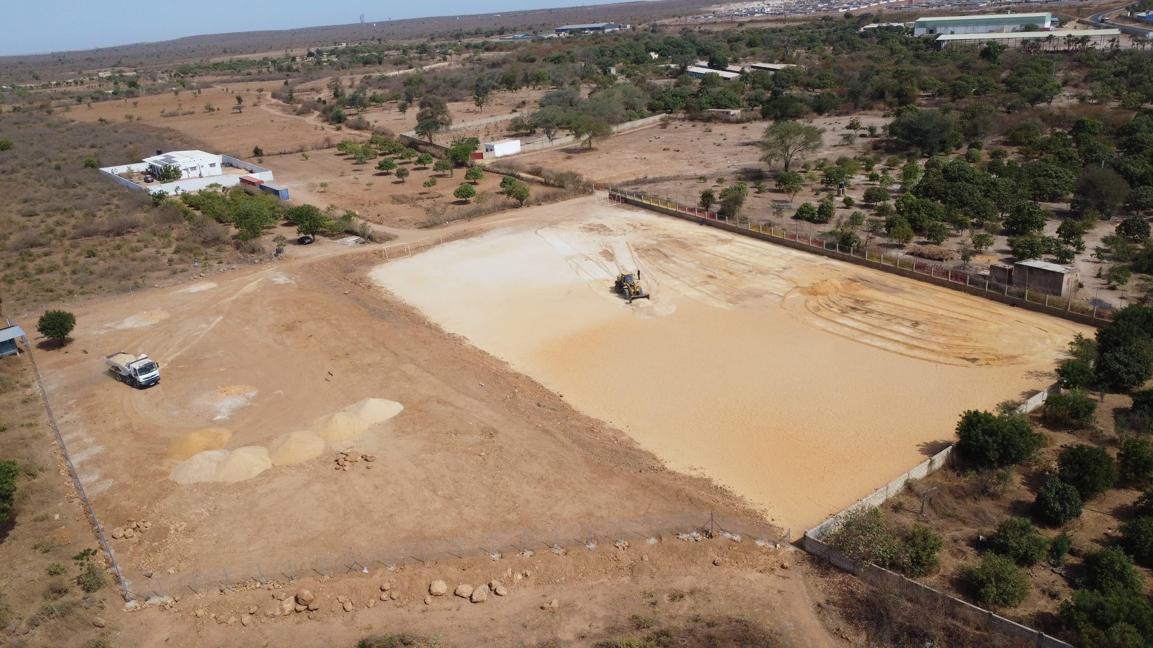 The current conditions before the pitch is built